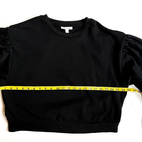 puff sleeve black sweater - Picture 3 of 4